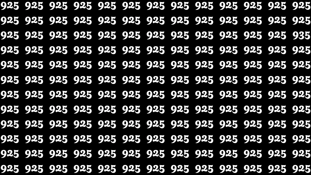 Optical Illusion 8 Seconds Challenge: Only People with Eagle Eyes Can spot the Number 935