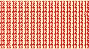 Optical Illusion: Can You Spot the 2 Inverted Numbers Among 12s within 10 Second...