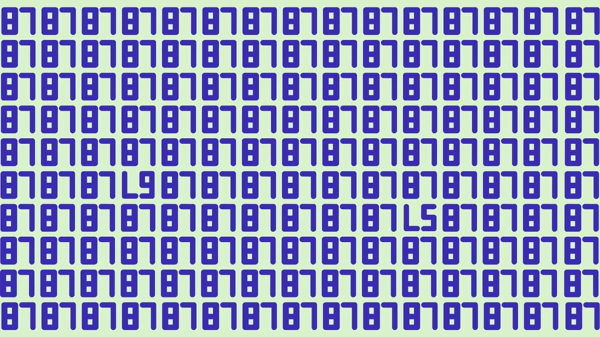 Optical Illusion: Can You Spot the 2 Inverted Numbers Among 87s within 12 Seconds?