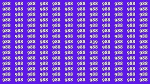 Optical Illusion: Eagle Eye Challenge – Can You Spot the Hidden 888 Among 988?