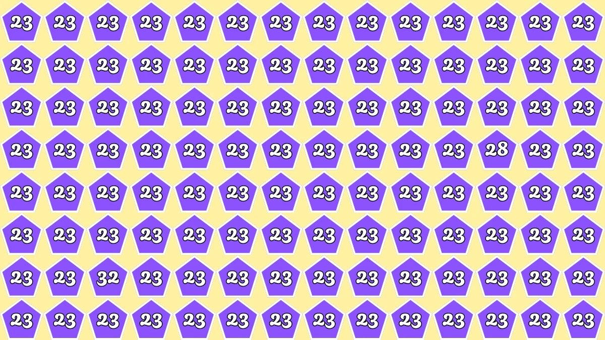 Optical Illusion Eye Test Challenge: Within 7 Seconds Spot The Number 28 and 32 among 23