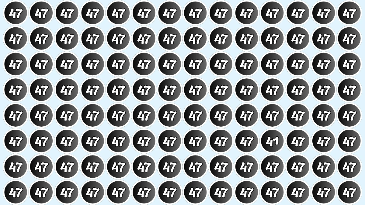 Optical Illusion Find it Out: Within 5 Seconds Spot The Number 41 among 47