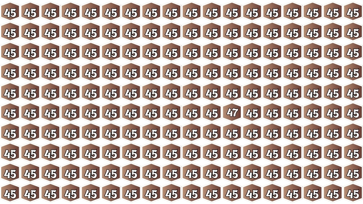 Optical Illusion Find it Out: Within 5 Seconds Spot The Number 47 among 45