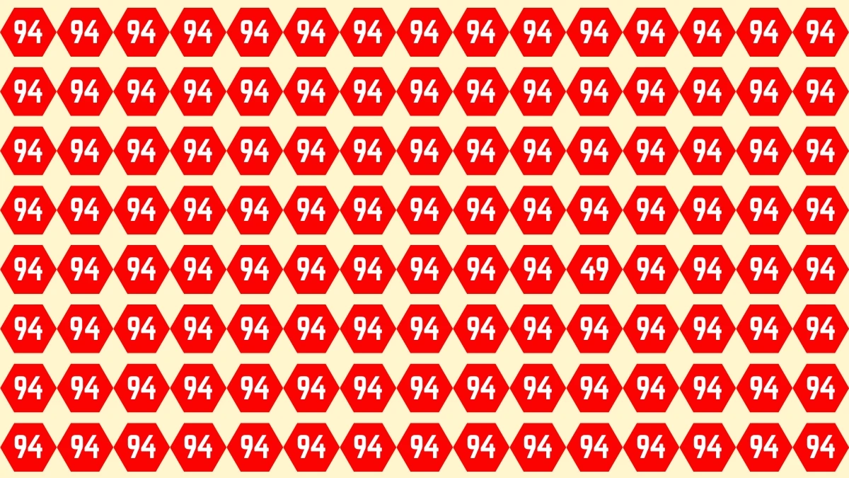 Optical Illusion Find it Out: Within 5 Seconds Spot The Number 49 among 94