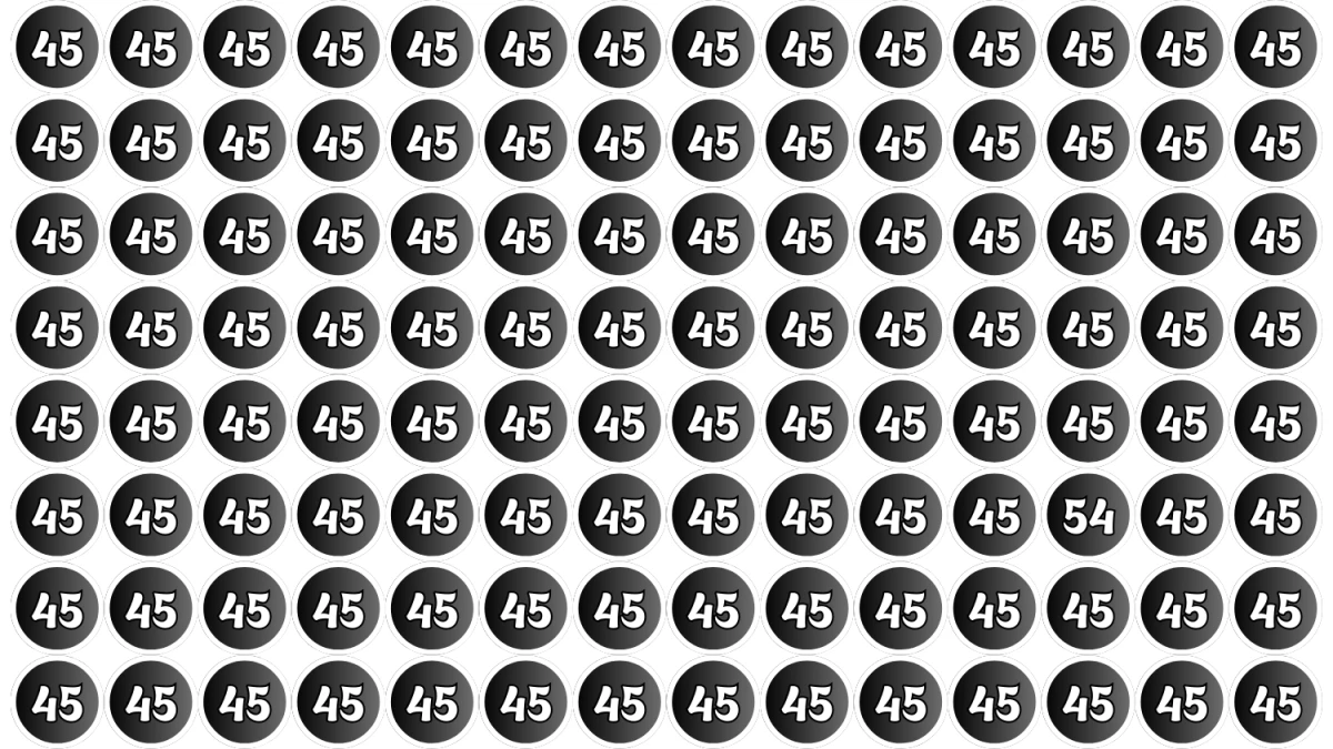 Optical Illusion Find it Out: Within 5 Seconds Spot The Number 54 among 45.