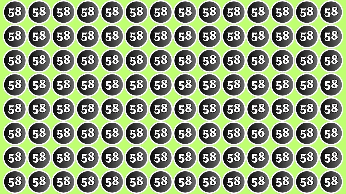 Optical Illusion Find it Out: Within 5 Seconds Spot The Number 56 among 58