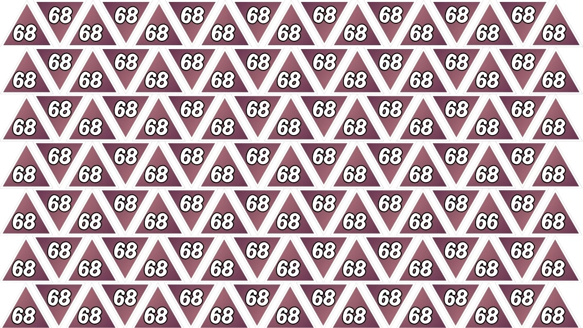 Optical Illusion Find it Out: Within 5 Seconds Spot The Number 66 among 68