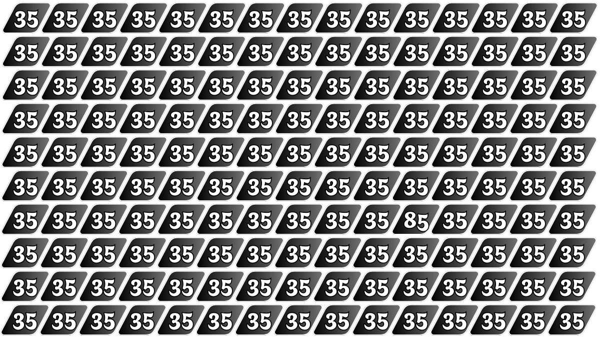 Optical Illusion Find it Out: Within 5 Seconds Spot The Number 85 among 35