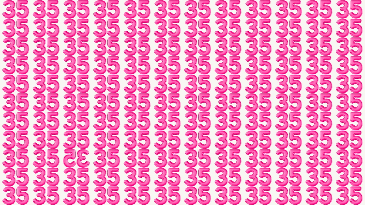 Optical Illusion IQ Test: Are You A Genius? Within 5 Seconds Spot The 35 among Inverted 35