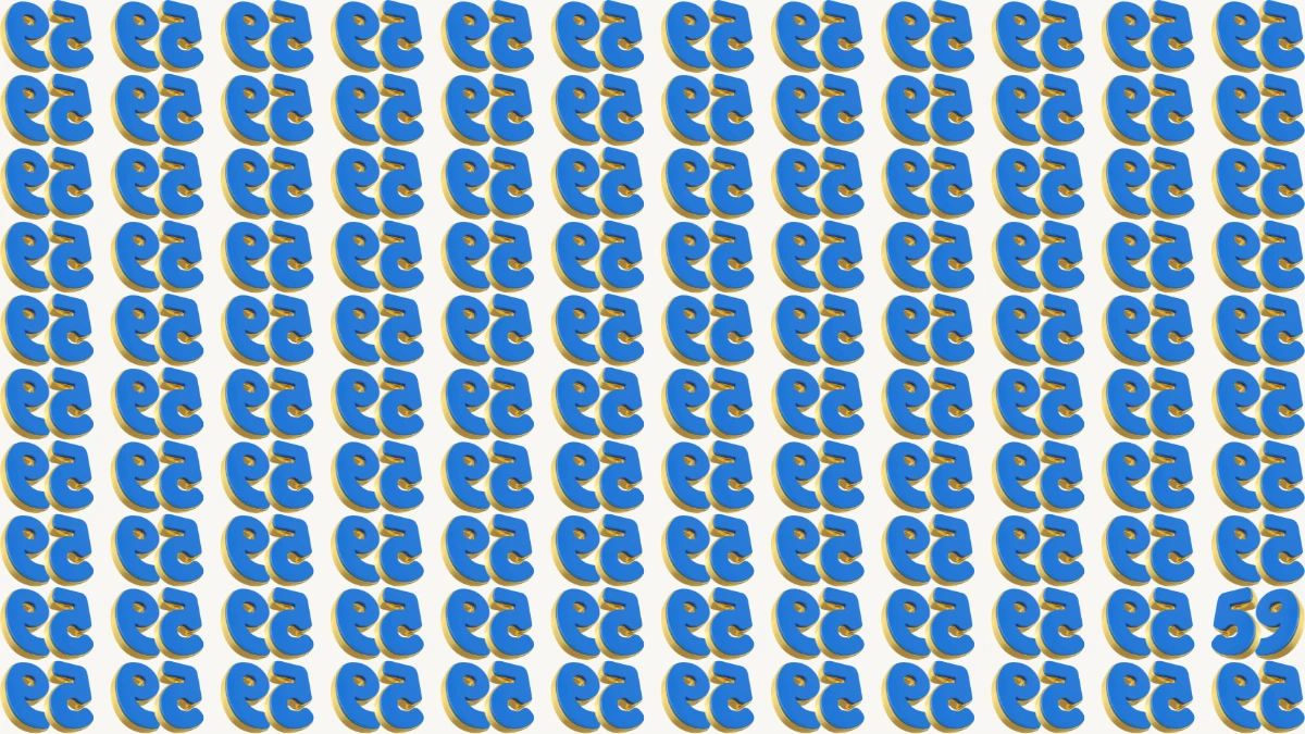 Optical Illusion IQ Test: Are You A Genius? Within 5 Seconds Spot The 59 among Inverted 59