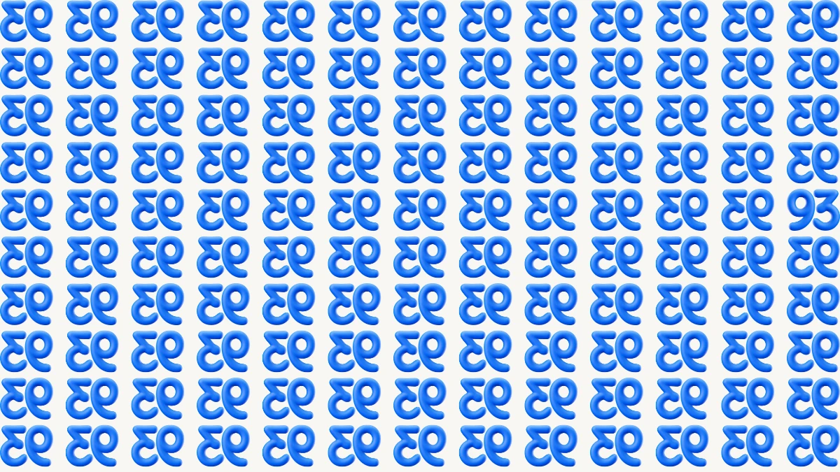Optical Illusion IQ Test: Are You A Genius? Within 5 Seconds Spot The 93 among Inverted 93