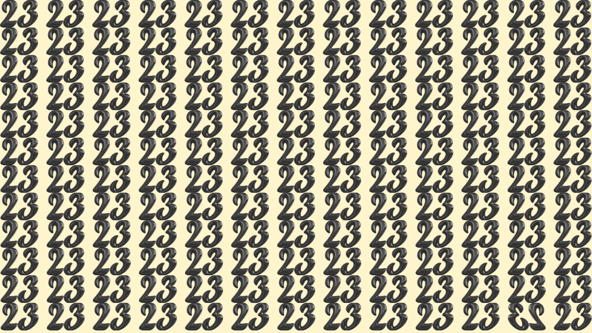 Optical Illusion IQ Test: Are You A Genius? Within 5 Seconds Spot The Inverted 23 among 23