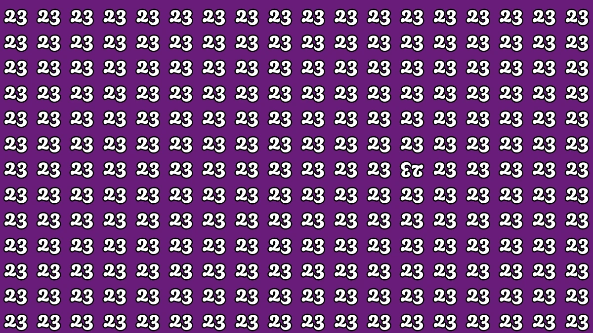Optical Illusion IQ Test: Are You A Genius? Within 5 Seconds Spot The Inverted 23 among 23