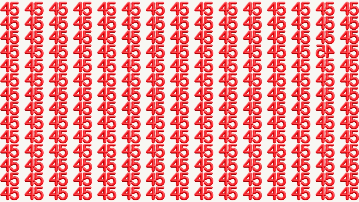 Optical Illusion IQ Test: Are You A Genius? Within 5 Seconds Spot The Inverted 45 among 45