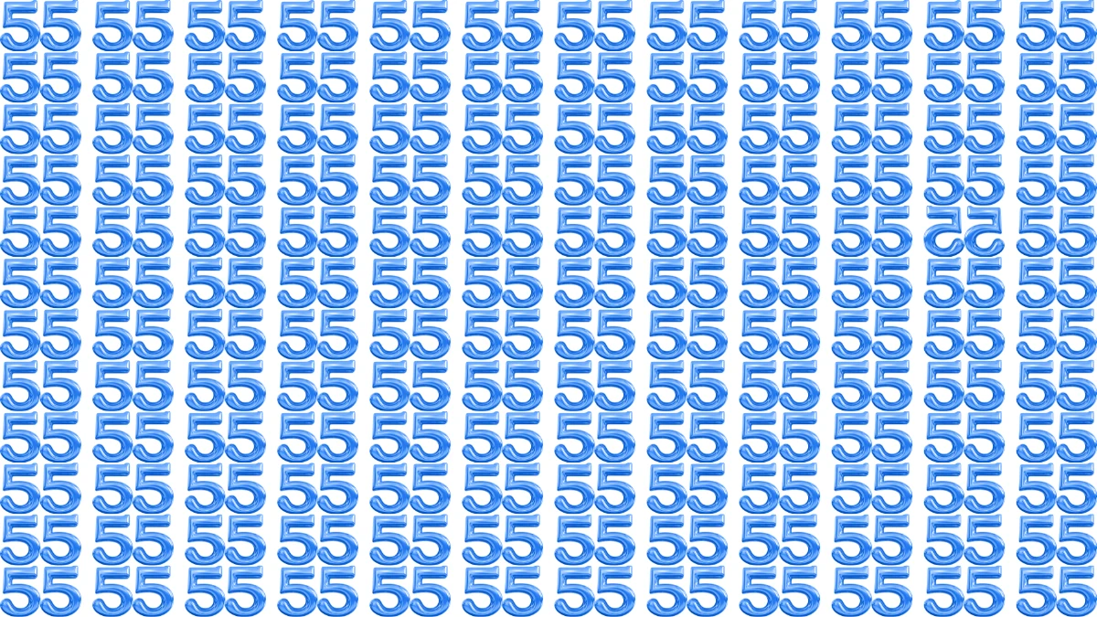 Optical Illusion IQ Test: Are You A Genius? Within 5 Seconds Spot The Inverted 55 among 55