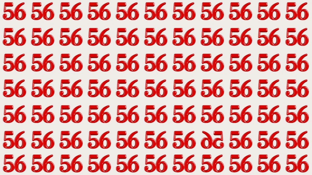 Optical Illusion IQ Test: Are You A Genius? Within 5 Seconds Spot The Inverted 56 among 56