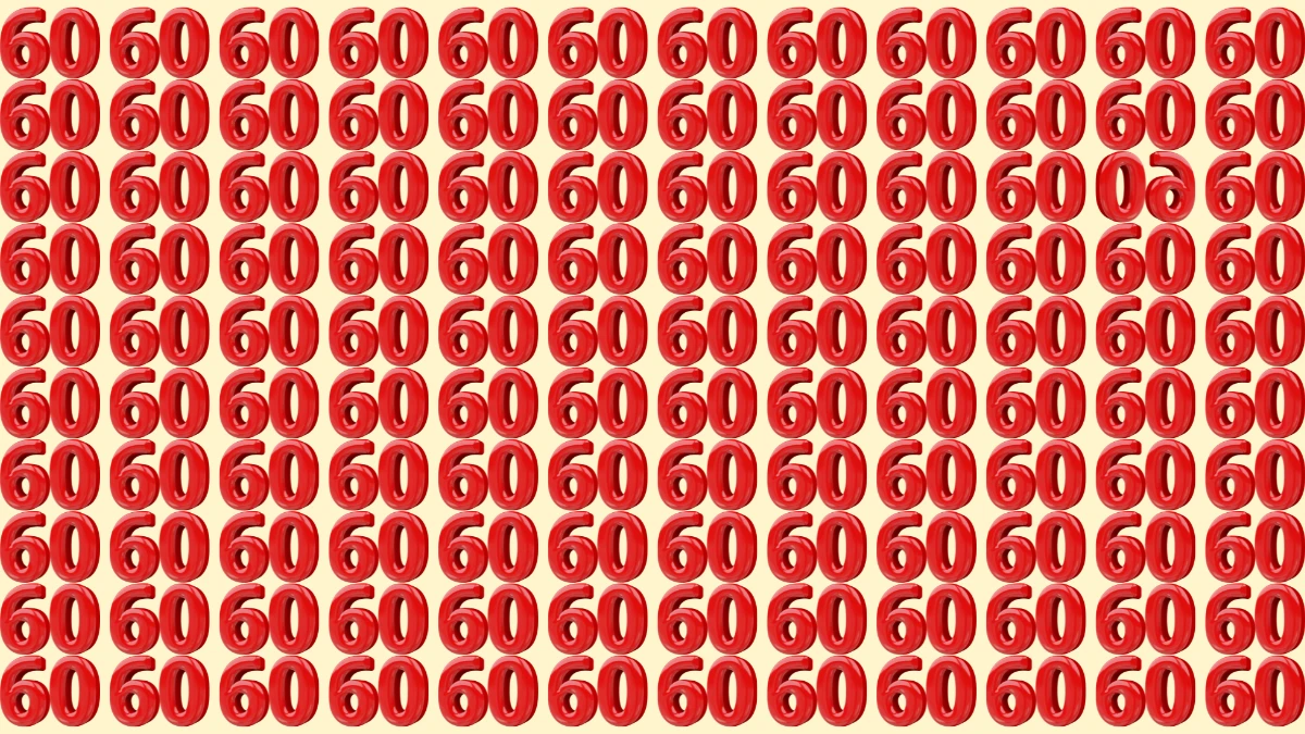 Optical Illusion IQ Test: Are You A Genius? Within 5 Seconds Spot The Inverted 60 among 60