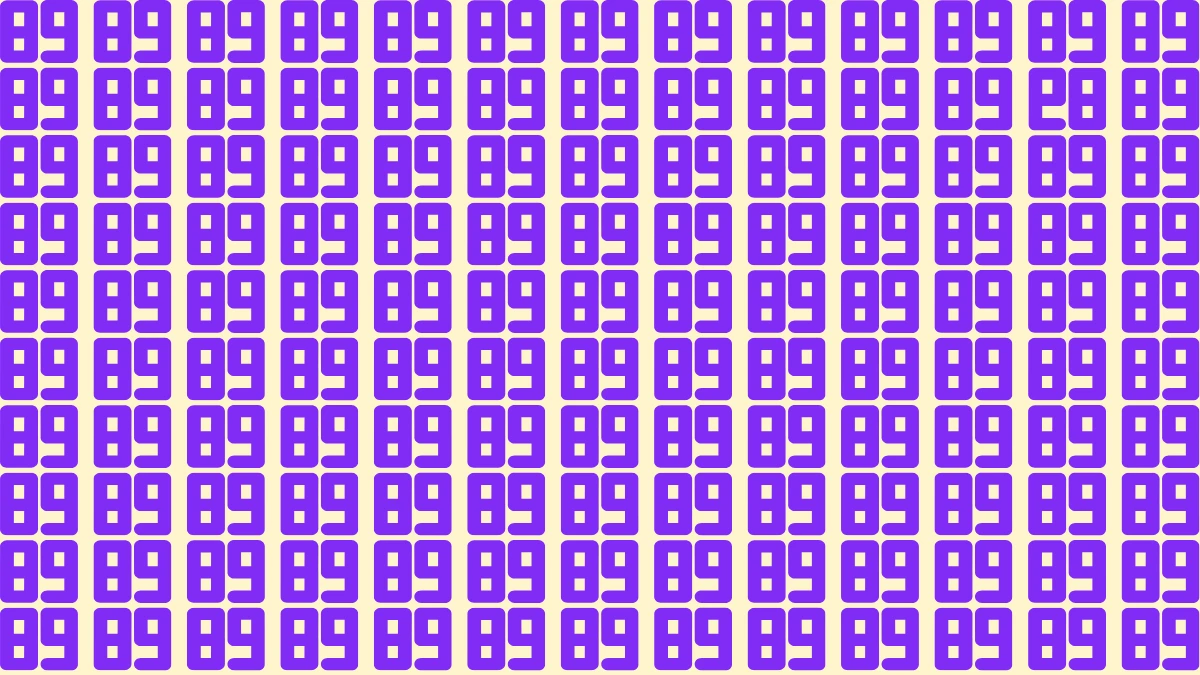 Optical Illusion IQ Test: Are You A Genius? Within 5 Seconds Spot The Inverted 89 among 89