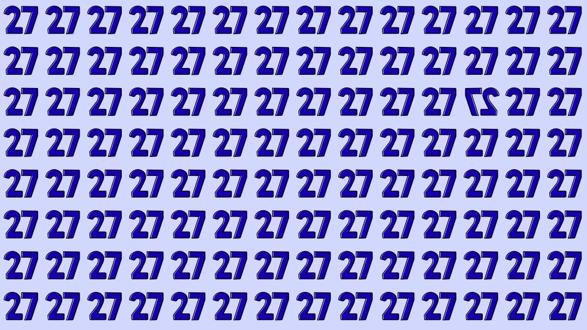 Optical Illusion IQ Test: Are You A Genius? Within 6 Seconds Spot The Inverted 27 among 27