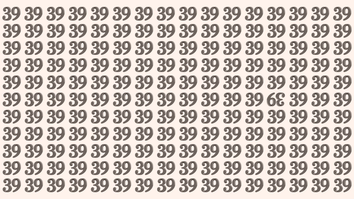 Optical Illusion IQ Test: Are You A Genius? Within 6 Seconds Spot The Inverted 39 among 39