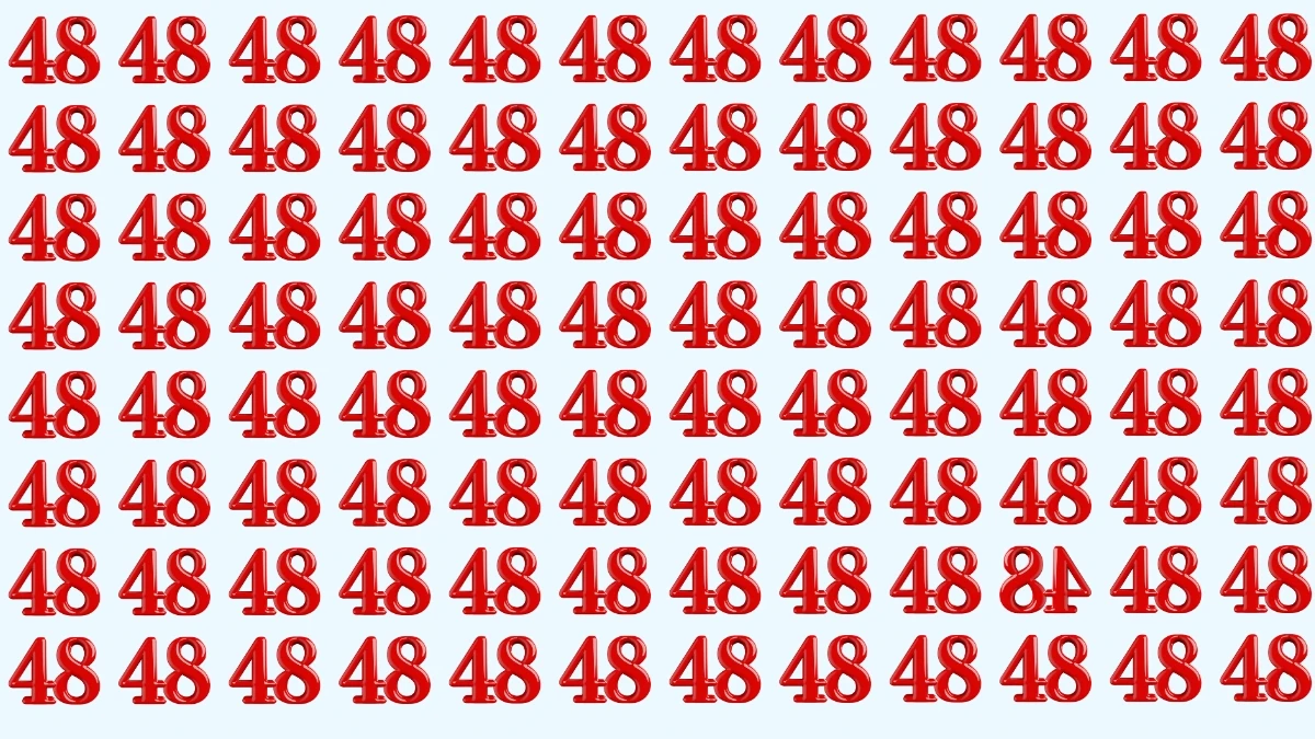 Optical Illusion IQ Test: Are You A Genius? Within 6 Seconds Spot The Inverted 48 among 48