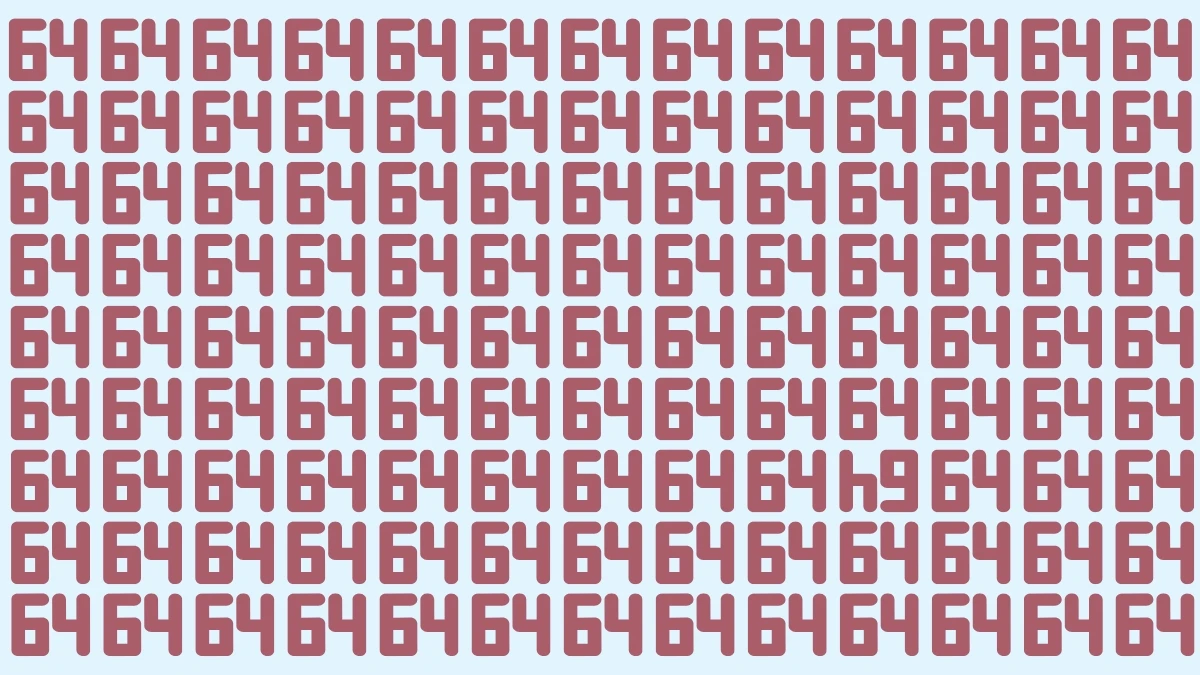 Optical Illusion IQ Test: Are You A Genius? Within 6 Seconds Spot The Inverted 64 among 64