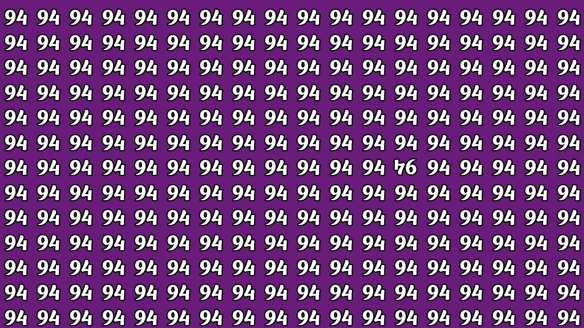 Optical Illusion IQ Test: Are You A Genius? Within 6 Seconds Spot The Inverted 94 among 94