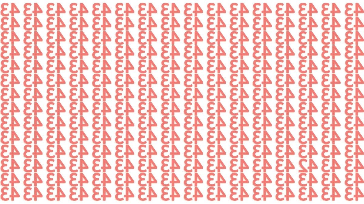 Optical Illusion IQ Test: Are You A Genius? Within 7 Seconds Spot The Inverted 42 among Inverted 43