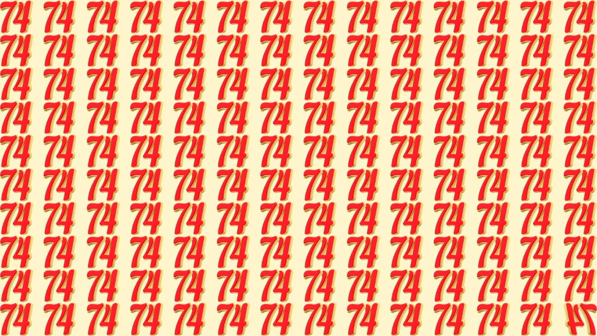 Optical Illusion IQ Test: Are You A Genius? Within 7 Seconds Spot The Inverted 74 among 74