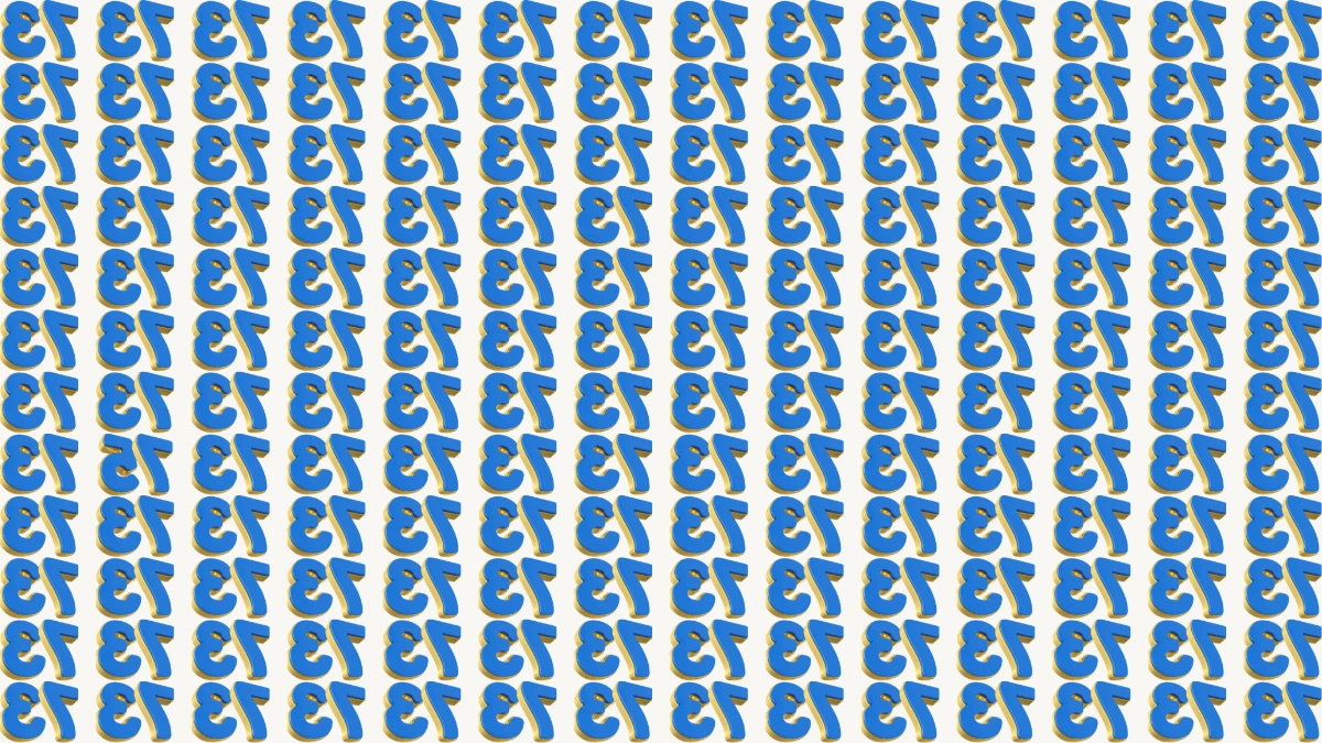 Optical Illusion IQ Test: Are You A Genius? Within 7 Seconds Spot The Inverted 75 among Inverted 73