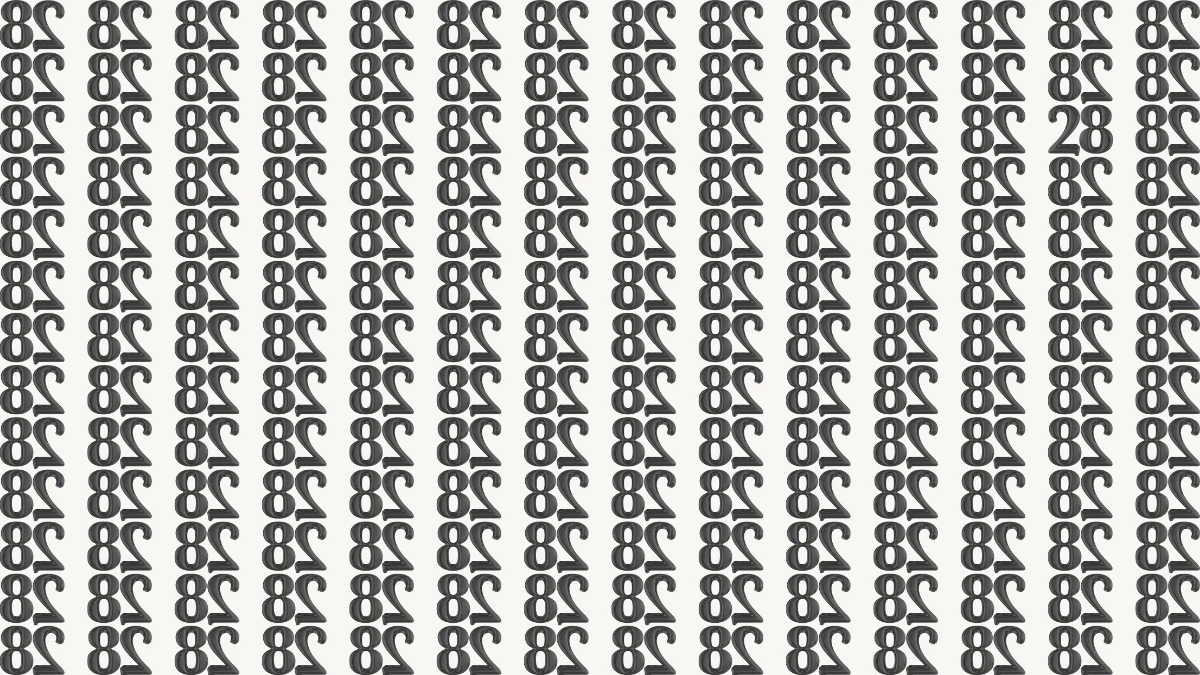 Optical Illusion IQ Test: Are You A Genius? Within 8 Seconds Spot The 28 among Inverted 28