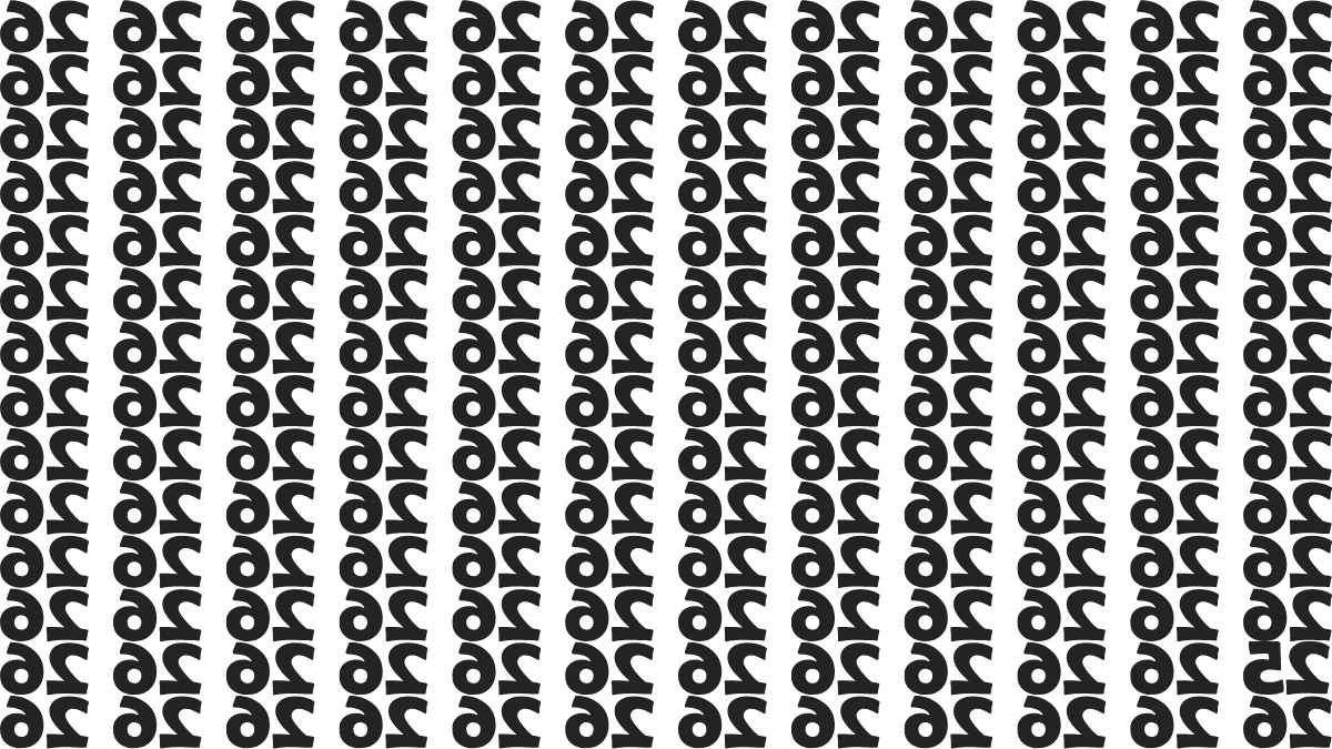 Optical Illusion IQ Test: Are You A Genius? Within 8 Seconds Spot The Inverted 25 among Inverted 26