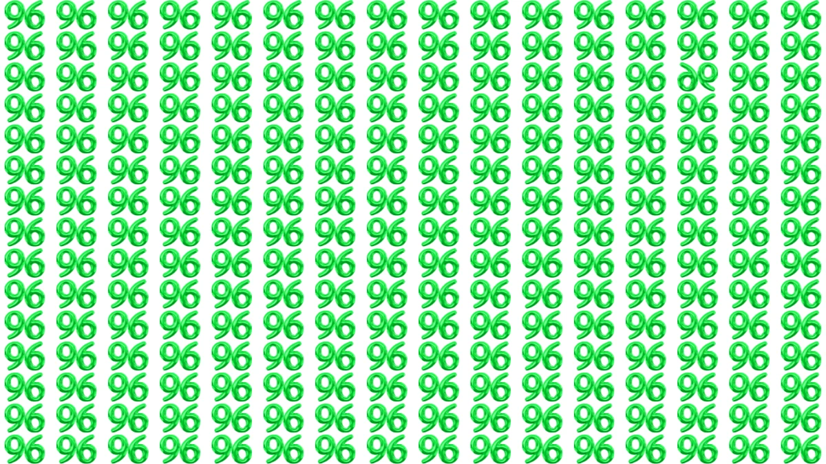 Optical Illusion IQ Test: Are You A Genius? Within 8 Seconds Spot The Inverted 96 among 96