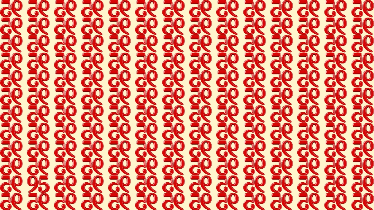 Optical Illusion IQ Test: Are You A Genius? Within 9 Seconds Spot The 95 among Inverted 95