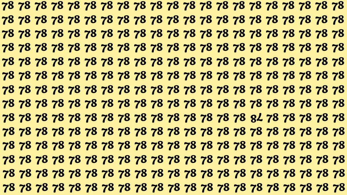 Optical Illusion IQ Test: Are You A Genius? Within 9 Seconds Spot The Inverted 78 among 78
