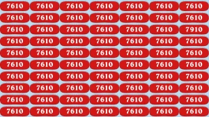 Optical Illusion Puzzle IQ Test: Within 6 Seconds Spot The Number 7910 among 761...