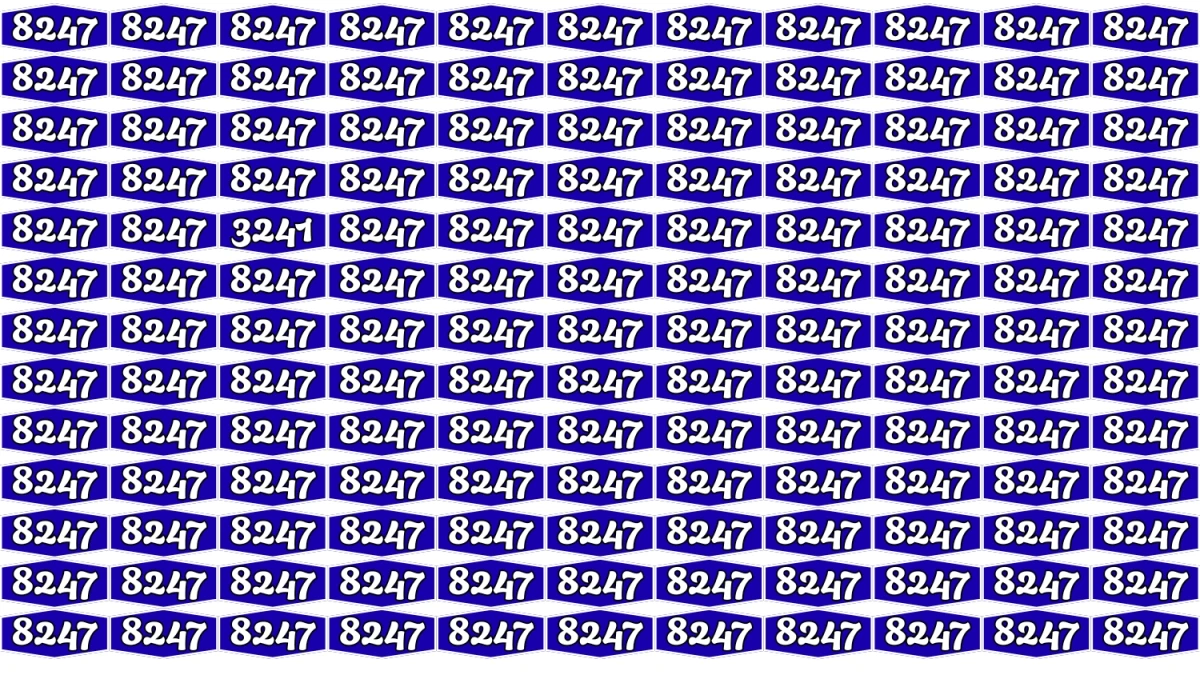 Optical Illusion Puzzle IQ Test: Within 8 Seconds Spot The Number 3241 among 8247.