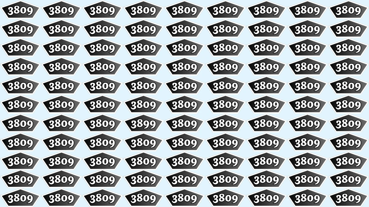 Optical Illusion Puzzle IQ Test: Within 8 Seconds Spot The Number 3899 among 3809