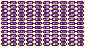 Optical Illusion Puzzle IQ Test: Within 8 Seconds Spot The Number 4125 among 421...