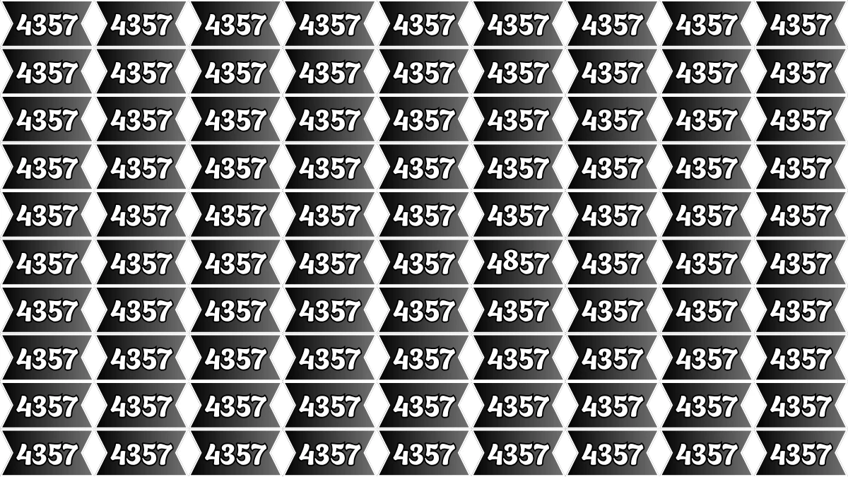 Optical Illusion Puzzle IQ Test: Within 8 Seconds Spot The Number 4857 among 4357