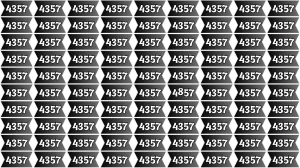Optical Illusion Puzzle IQ Test: Within 8 Seconds Spot The Number 4857 among 435...