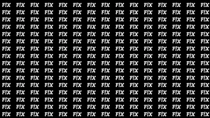 Optical Illusion Visual Test: Within 5 Seconds Spot the word FIX among F!X