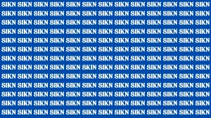 Optical Illusion Visual Test: Within 7 Seconds Spot the word SKIN among SIKN