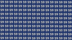 Optical Illusion: Within 10 Seconds Spot The Numbers 39 and 53 among 59s