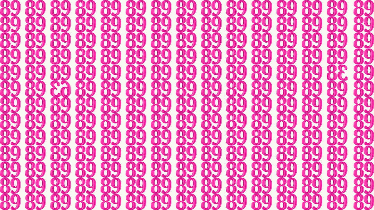 Optical Illusion: Within 8 Seconds Spot The 2 Inverted Numbers among 89s