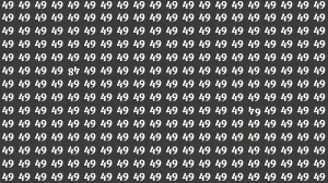 Optical Illusion: Within 8 Seconds Spot The Inverted Number 64 and 48 among 49