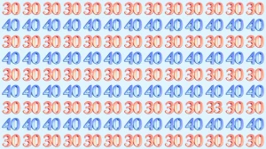 Optical Illusion: Within 9 Seconds Spot The Number 33 among 30 and 40