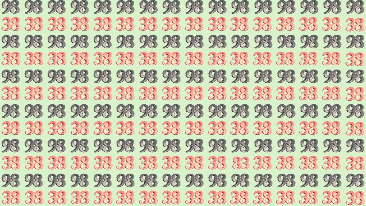Optical Illusion: Within 9 Seconds Spot The Number 83 among 98 and 38