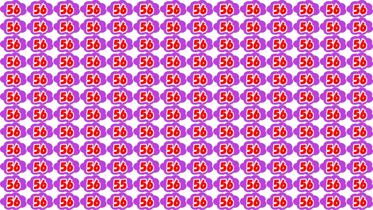 Optical Illusion: You will be renamed a genius if you can spot hidden number 55 among 56 within 6 seconds!
