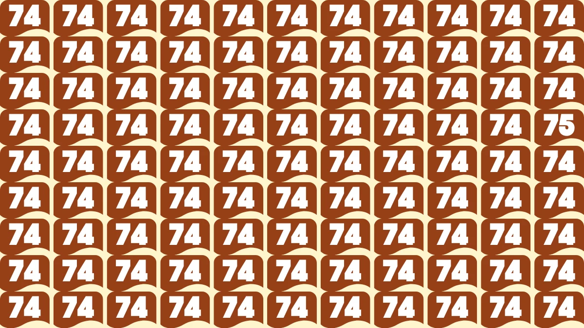 Optical Illusion: You will be renamed a genius if you can spot hidden number 74 among 75 within 8 seconds!